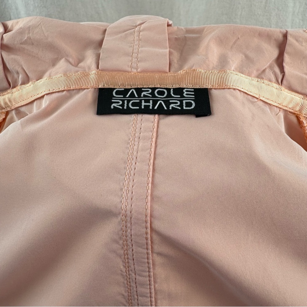 Carole Richard Peach Ruffled Jacket With Bow Tied Back 38 - Picture 9 of 11
